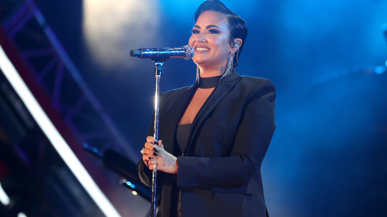 Demi Lovato performing 