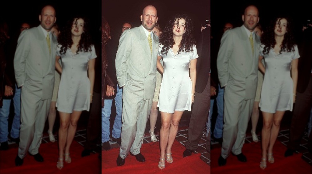 Bruce Willis and Demi Moore at Planet Hollywood