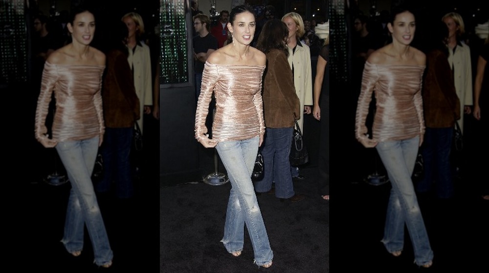 Demi Moore at a movie premiere in jeans