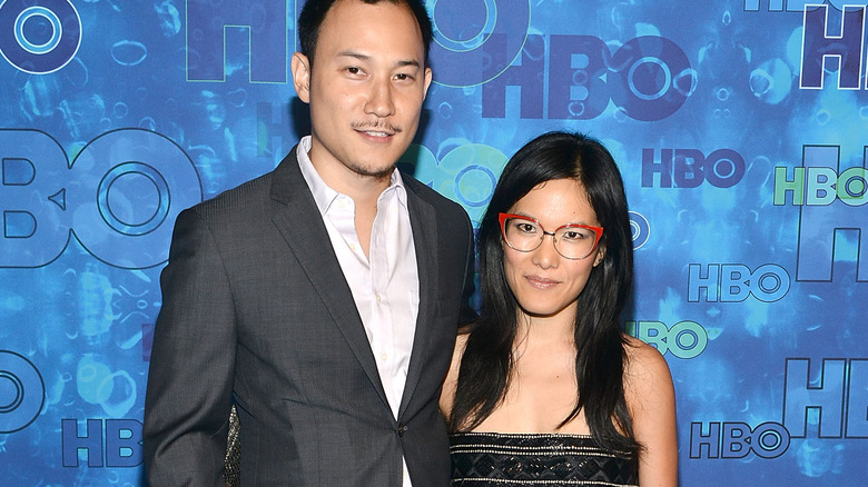 Ali Wong posing with Justin Hakuta