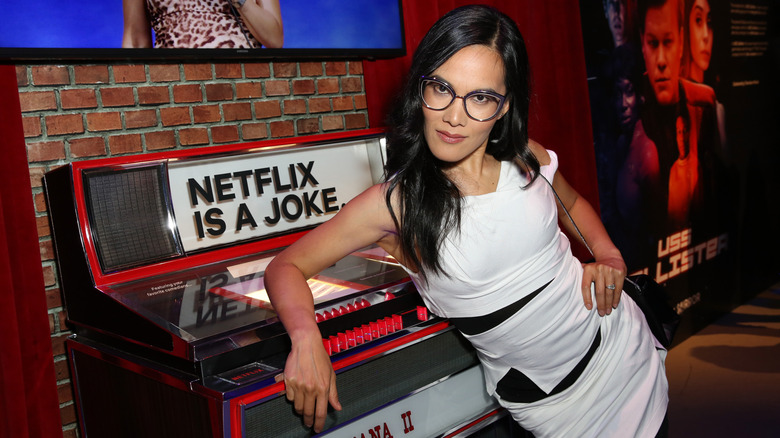 Ali Wong leaning on Netflix Is A Joke jukebox