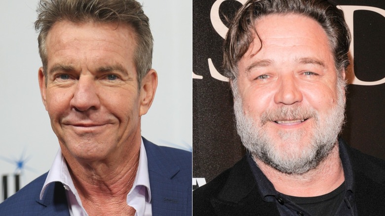 Dennis Quaid and Russell Crowe split image