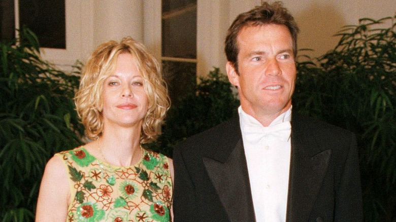 Meg Ryan and Dennis Quaid smiling