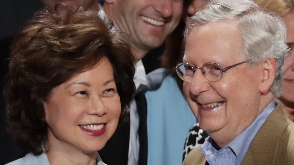 Elaine Chao and Mitch McConnell