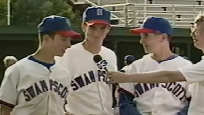 Dave Portnoy interviewed after a baseball game