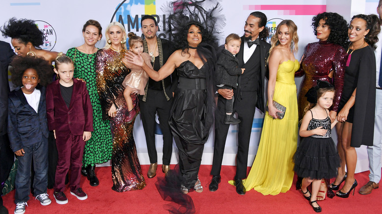 Diana Ross and family attending awards show