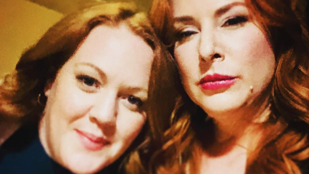 Jill Morrison and Diane Neal on set of Circle of Deception