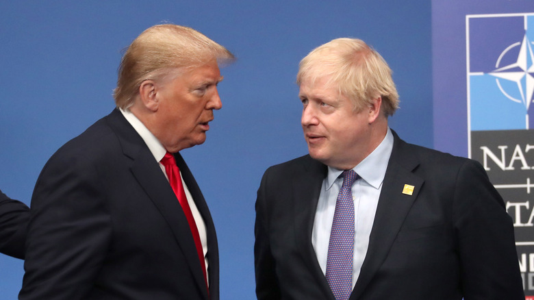 Donald Trump and Boris Johnson speaking to each other