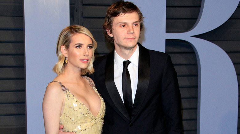 Emma Roberts Evan Peters ballgown