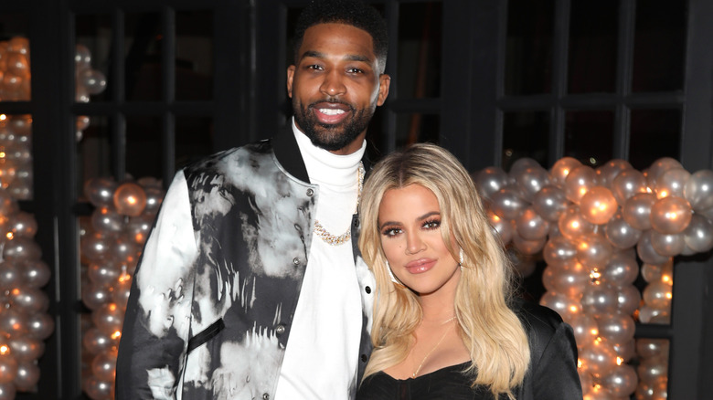 Tristan Thompson and Khloe Kardashian at his 2018 party