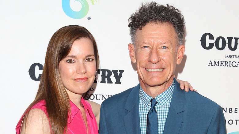 Lyle Lovett and his wife, April Kimbel 