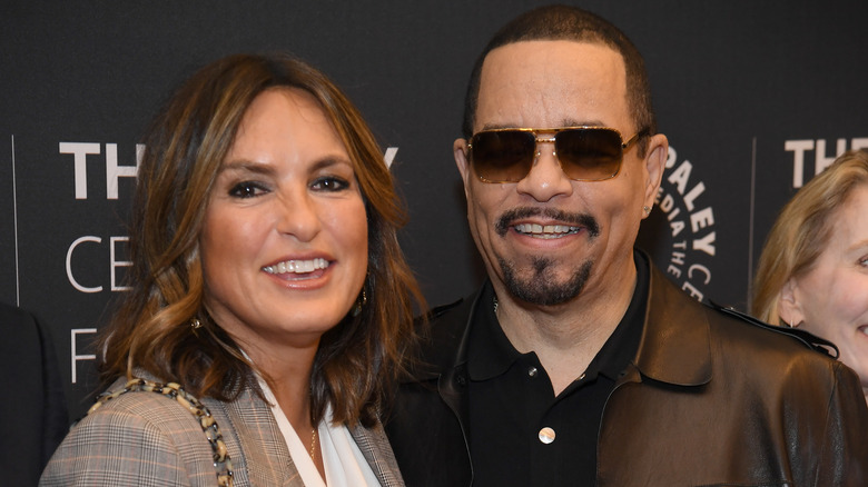 Mariska Hargitay and Ice-T smiling