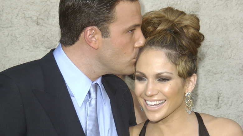 Ben Affleck and Jennifer Lopez smiling