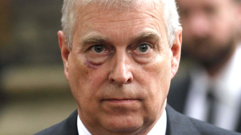 Prince Andrew staring