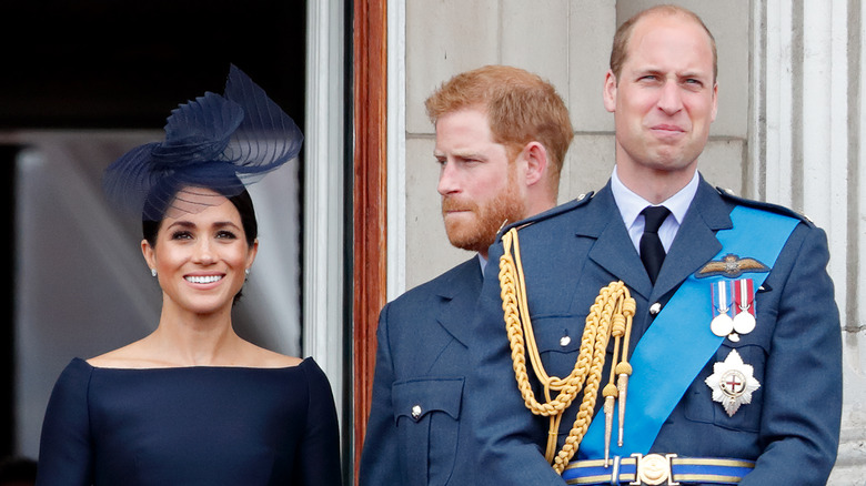 Meghan Markle with Prince Harry and Prince William