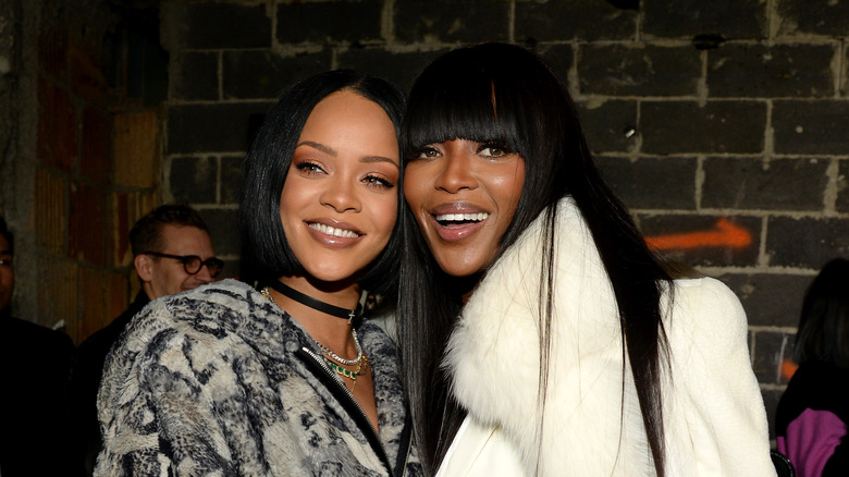 Rihanna and Naomi Campbell smiling