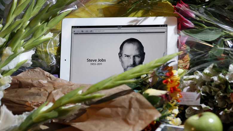 Steve Jobs memorial after his death in 2011