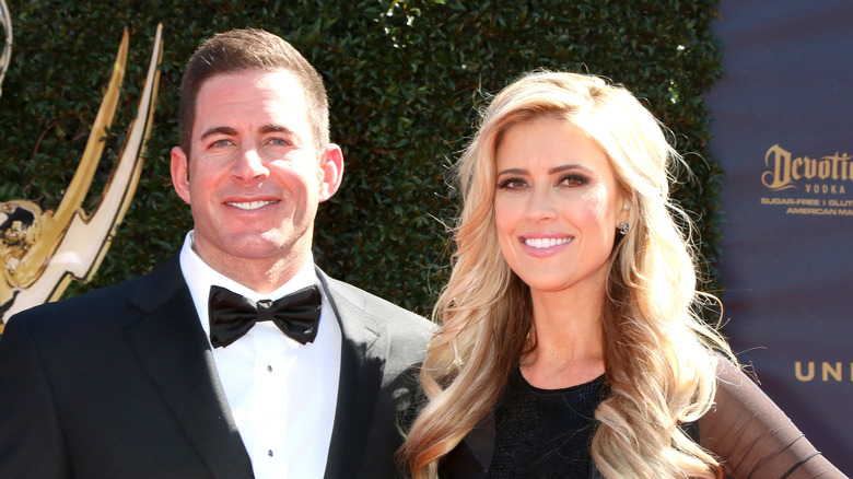 Tarek El Moussa and Christina Haack smile 