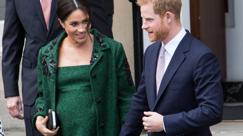 Meghan Markle and Prince Harry talking