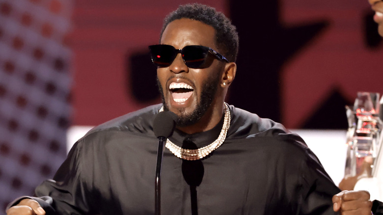 Diddy accepting his 2022 BET Award