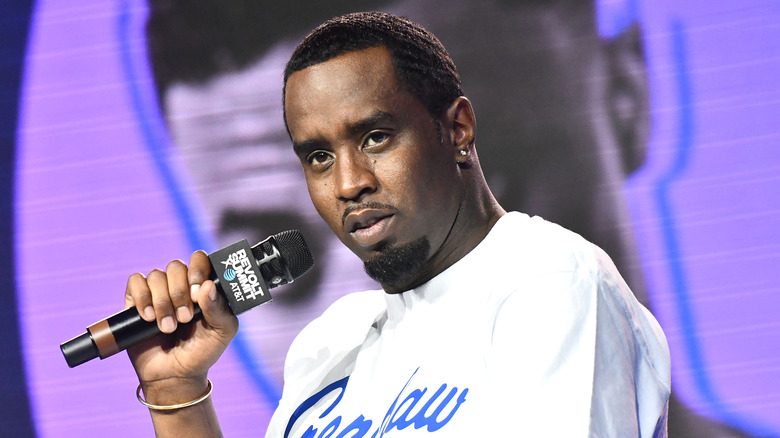 Diddy speaking on stage