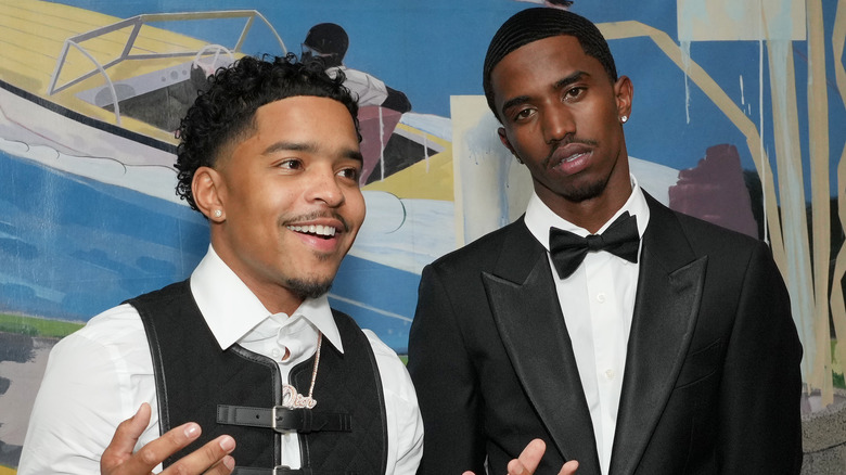 Justin and Christian Combs on a red carpet