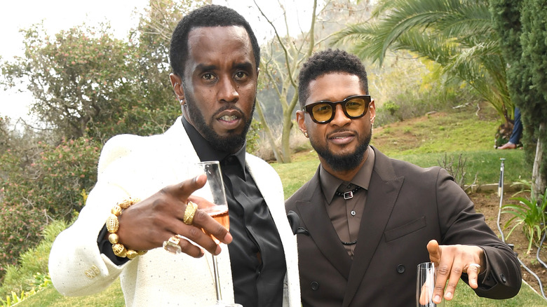 Diddy and Usher pose together