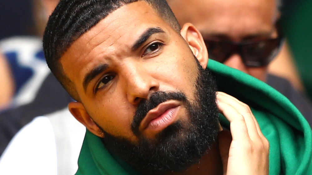 Drake looking serious