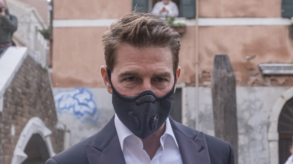 Tom Cruise on the 2020 set of Mission impossible 7