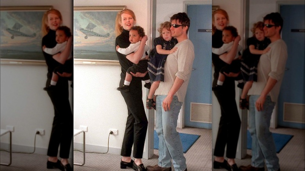 Nicole Kidman and Tom Cruise with children