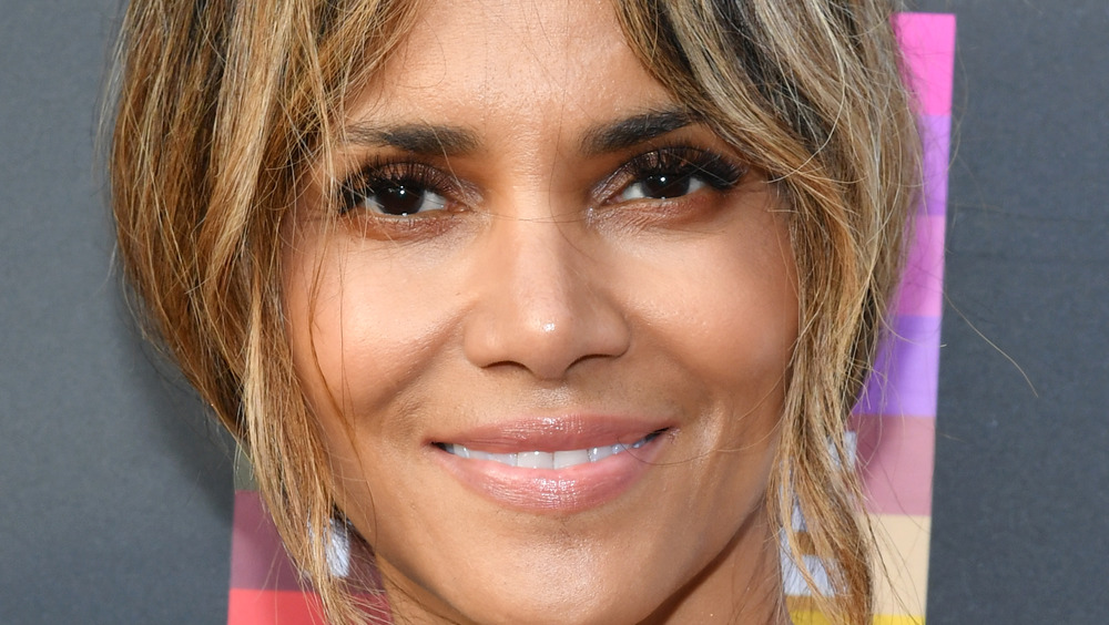 Halle Berry wispy side bangs