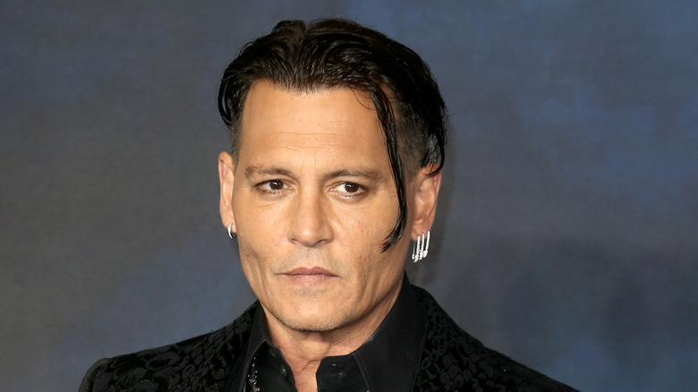 Johnny Depp slicked back hair