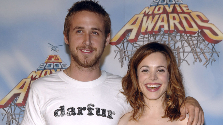 Ryan Gosling and Rachel McAdams smiling