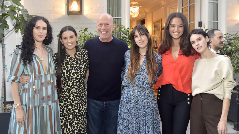 Bruce Willis with his family