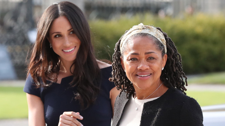 Doria Ragland and Meghan Markle smiling