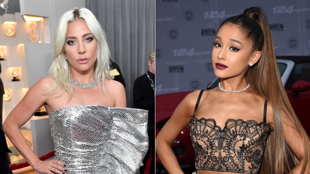 Lady Gaga and Ariana Grande on red carpet