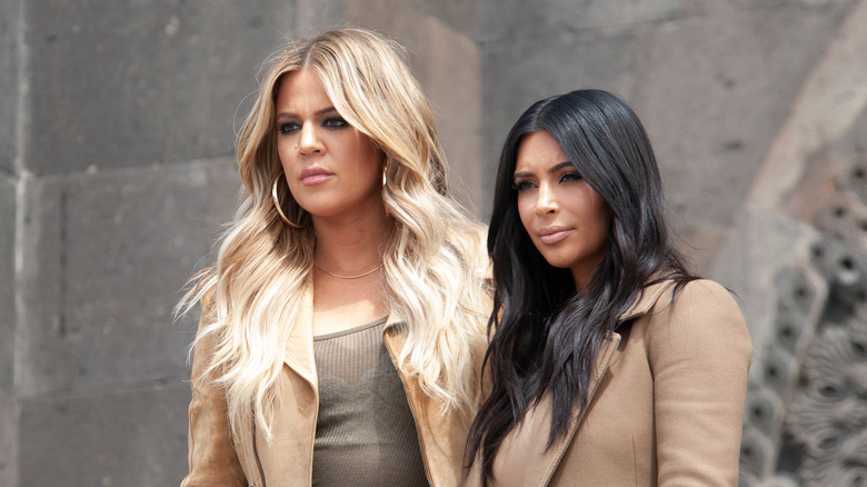 Kim and Khloe Kardashian in Armena in 2015