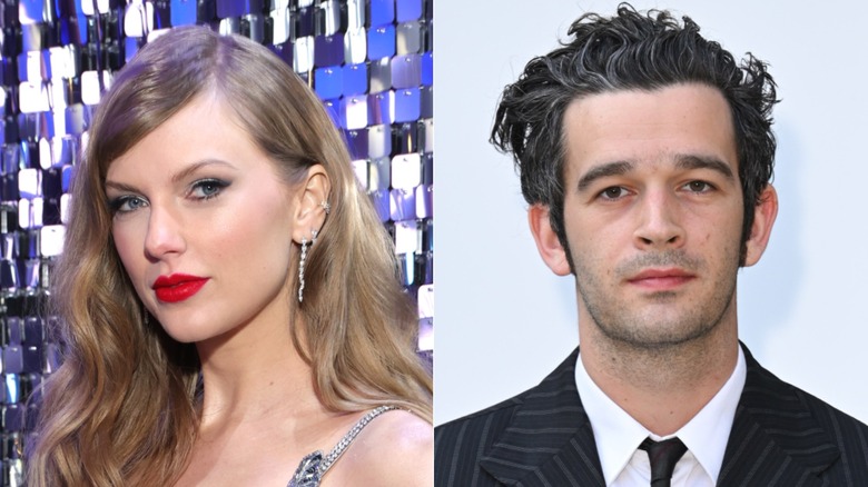 Taylor Swift and Matty Healy side by side 