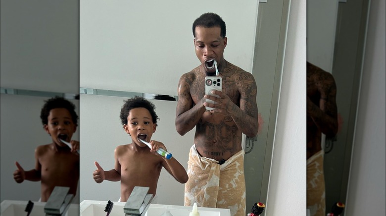 Tory Lanez brushing his teeth with Kai