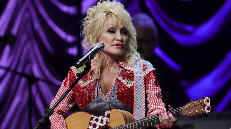 Dolly Parton performs on stage at ACL Live