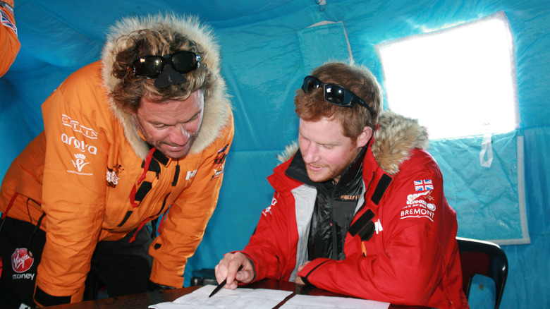 Dominic West with Prince Harry