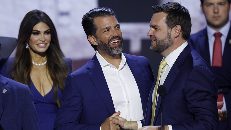 Donald Trump Jr. and JD Vance shaking hands