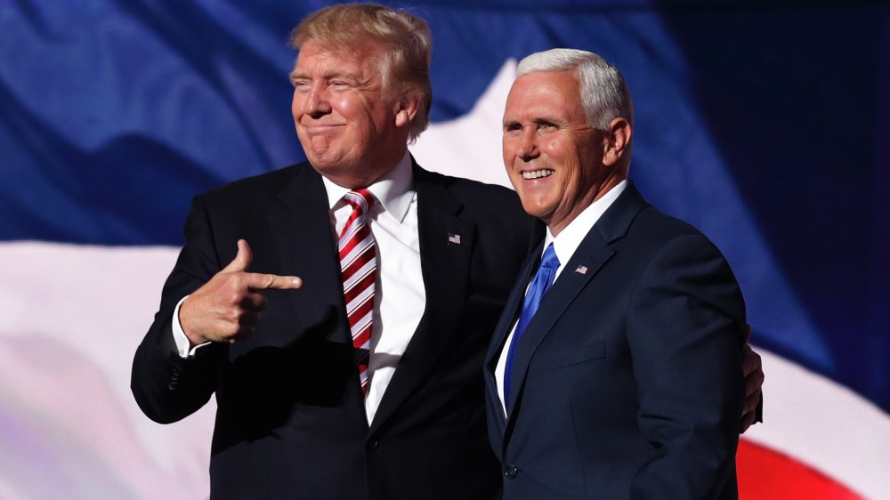 Donald Trump and Mike Pence at the Republican National Convention in 2016