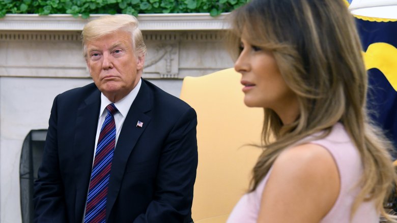 Donald looking at Melania Trump