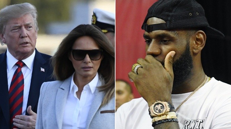 Donald and Melania Trump, LeBron James