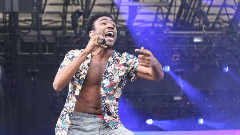 Childish Gambino performing on stage