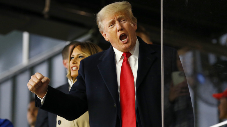 Donald Trump cheering