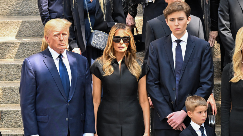 Donald, Melania, and Barron Trump formal wear