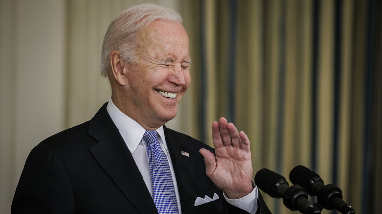 Joe Biden laughing