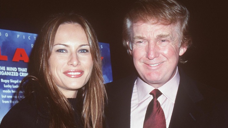 Melania Trump and Donald Trump smiling